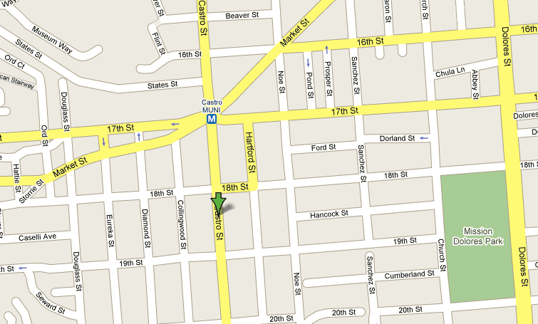 Map of the area around Dr. Ted Fratto's office